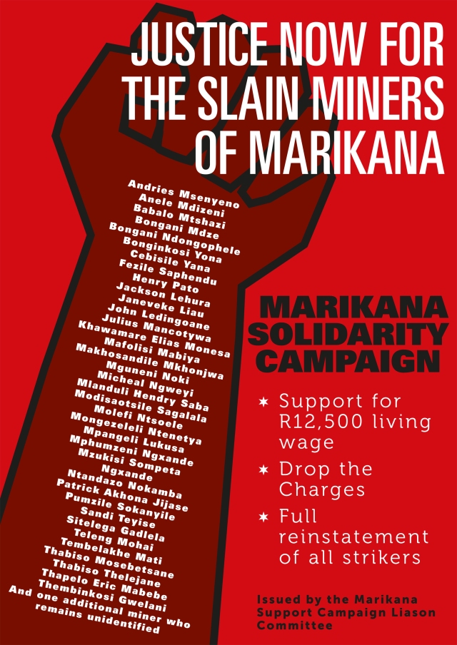 Marikana Support Campaign: Poster